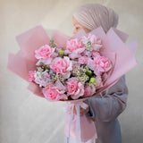 Zhou Sicun: Bouquet of Pink rose