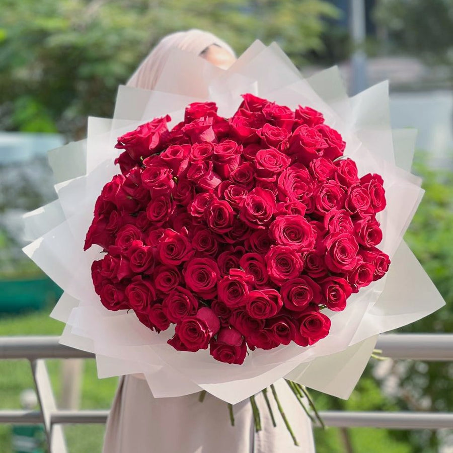 101 premium red rose