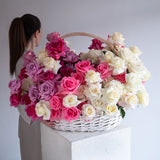 Zaha Hadid: Basket of 121 Pink and White Roses