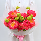 Paradise Greenhouse: Coral Pink Peony Bouquet