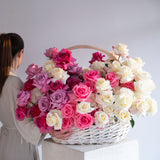 Zaha Hadid: Basket of 121 Pink and White Roses
