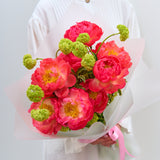 Paradise Greenhouse: Coral Pink Peony Bouquet