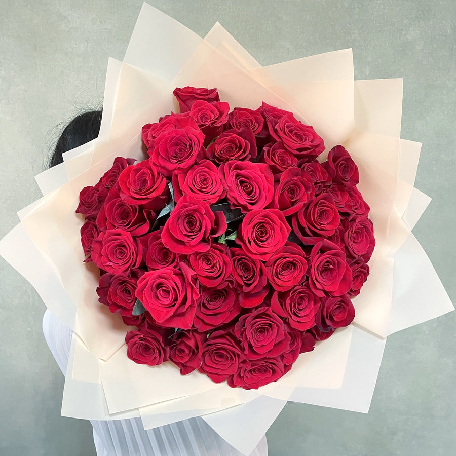 51 premium red roses