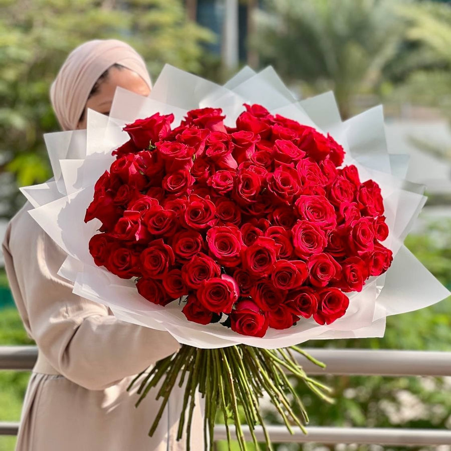 101 premium red rose