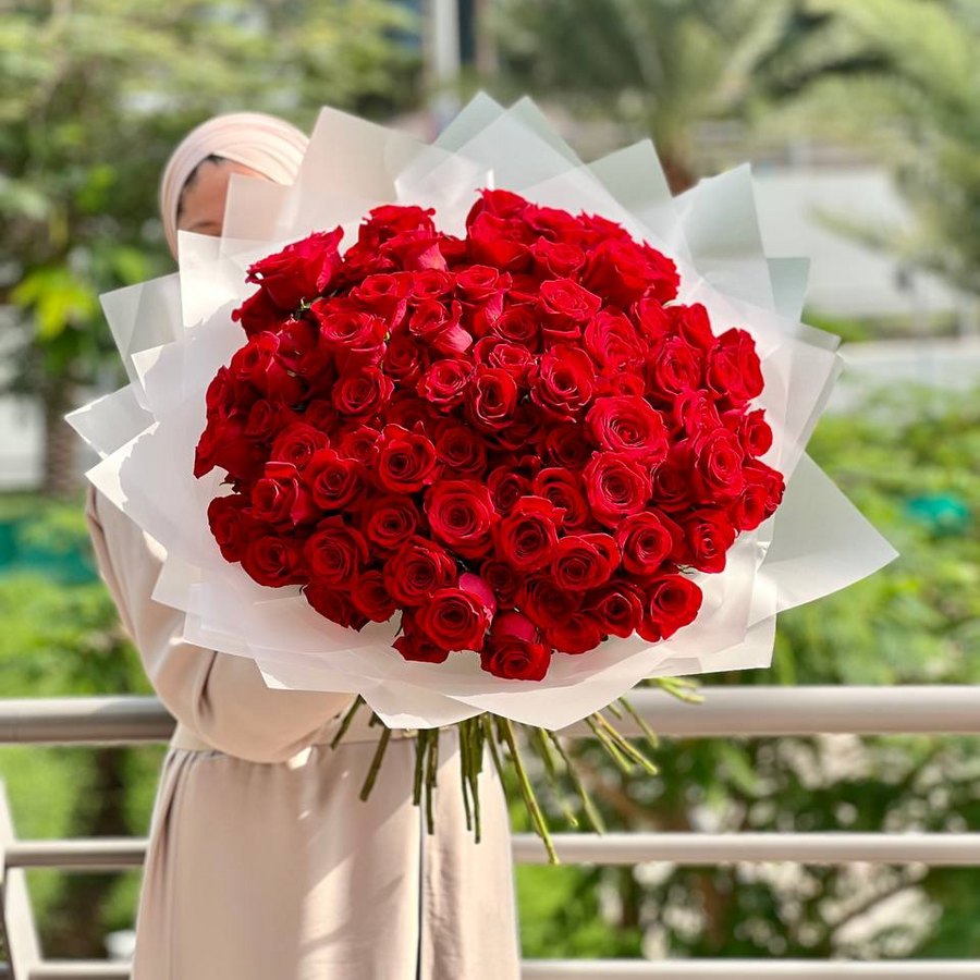 101 premium red rose