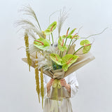 Shirin Ebadi: Green Anthurium Bouquet