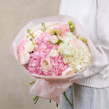 Pure Soul: Pink and White Hydrangea Bouquet