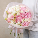 Pure Soul: Pink and White Hydrangea Bouquet
