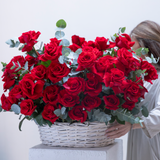 Mary Shelley: Large Basket of 101 Red Roses
