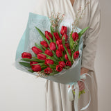 Nada Debs: Bouquet of 25 Red Tulips